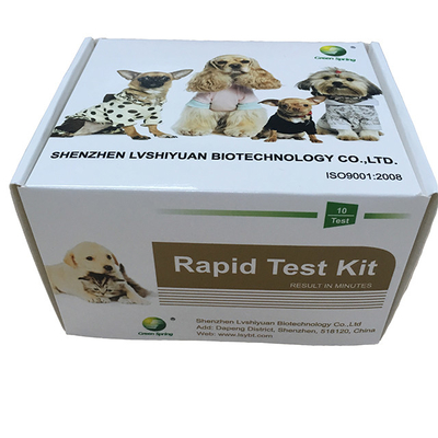 Green Spring CDV Ag kit de pruebas rápidas de molestia del perro envasado en pequeños 10 pruebas con todos los componentes para ejecutar las pruebas proveedor