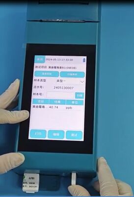 Tarjeta de prueba rápida cuantitativa de fluorescencia para aflatoxina B1 en pimentón proveedor