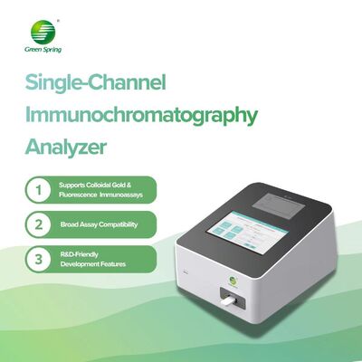 Analista de inmunocromatografía de un solo canal admite oro coloidal e inmunoensayos de fluorescencia Compatibilidad amplia de ensayos Características de desarrollo amigables con la I + D proveedor